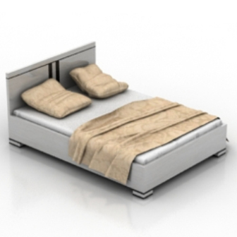 White Double Bed