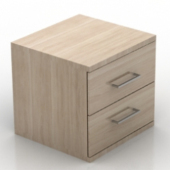 Simple Wood Bedside Cabinet