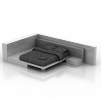 Modern Black Double Bed