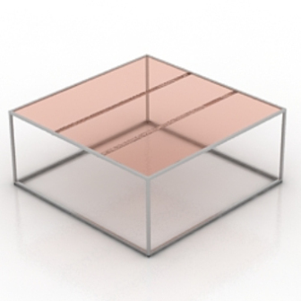 Square Transparent Glass Table