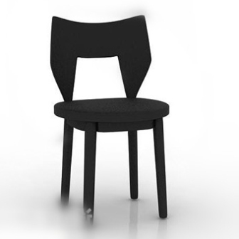 Dark Wood Modern Chair