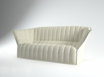 Milky White Smooth Sofa