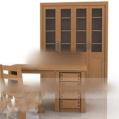 Wooden Library Furniture Combined
