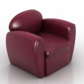 Wine Red Leather Sofa