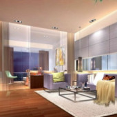 Modern Minimalist Glass Living Room