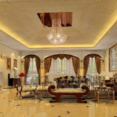 Exquisite Golden Luxury Living Room