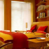 Comfortable And Warm Yellow Bedroom