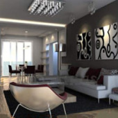 Modern Distinctive Colors Living Room