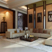 Chinese Style Elegant Simple Living Room