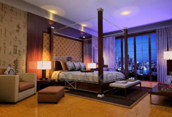 Chinese Style Elegant And Dark Bedroom