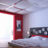Modern And Stylish White Red Bedroom