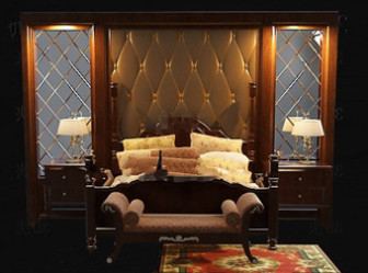 Luxury And Retro Brown Bedroom