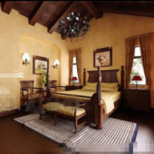 Retro Ethnic Wooden Bedroom