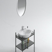 A Round Mirror Sink