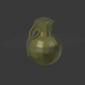 Hand Grenade Weapon Lowpoly