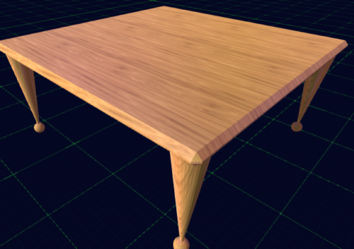 Wood Table Wooden Material Free 3D Model - .Dae, .Unity - 123Free3DModels