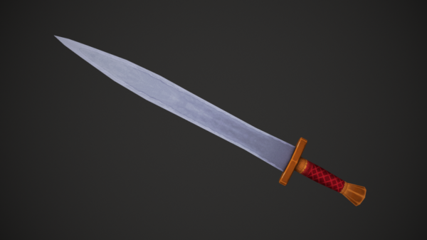 Hand Painted Low Poly Sword