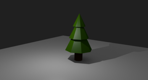 Low-poly Cartoon Pine (christmas) Tree