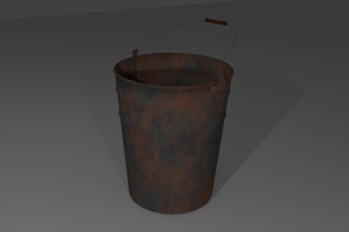 Old Rusty Metal Bucket (milk Bucket)