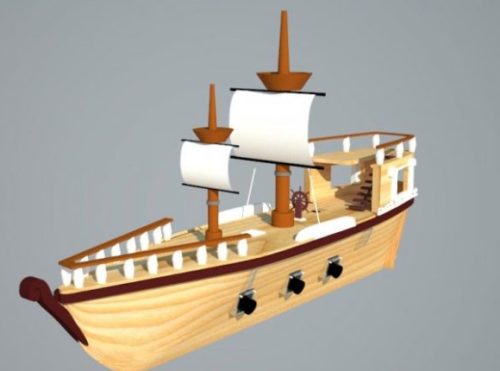 Low Poly Pirate Ship
