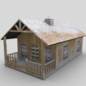 Low Polygon Snow Cottage