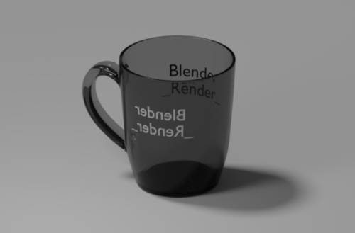 Glossy Cup With A Text…