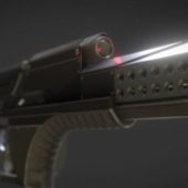 Futuristic Weapon Concept High-poly