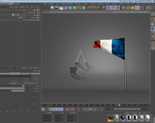 Ac Creed Unity Logo & France Flag