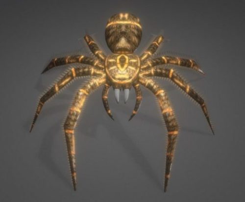 Spider Animated And Game-ready