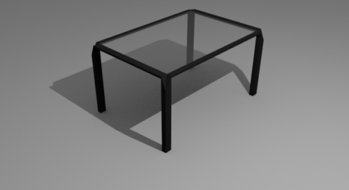 Low-poly Stylish Modern Desk (table)