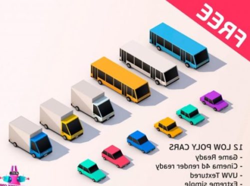 Cartoon Low Poly City Cars Pack