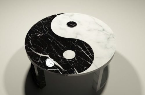 Yin & Yang Marble Coffee Table
