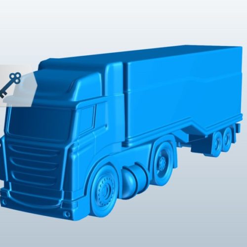 Semi Truck W Trailer Wheel V1 Free 3D Model - .Obj, .Stl - 123Free3DModels