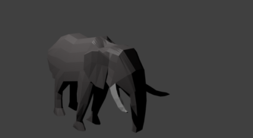 Low-poly Elephant
