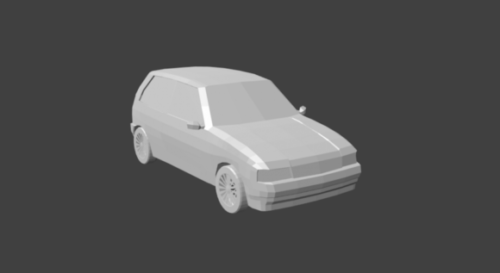 Low Poly Fiat Uno