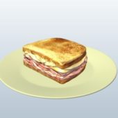 Reuben Sandwich On Plate V2