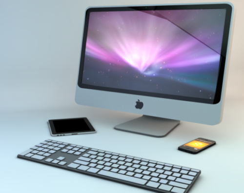 Apple Imac, Ipad, Keyboard & Iphone