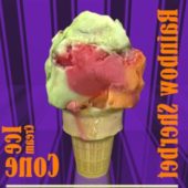 Rainbow Sherbet Ice Cream Cone