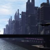 Sci-fi Downtown City