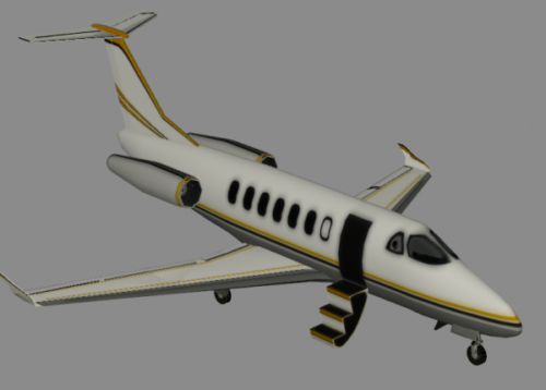Lowpoly Private Jet Plane