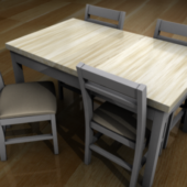 4 Chair 2 Tone Dining Set