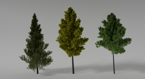 Realistic Trees Scene
