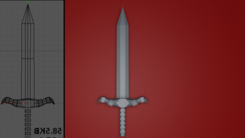 Lowpoly Old Sword