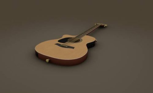 Wood Acoustic Guitar