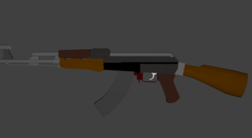 Wood Ak-47 Gun
