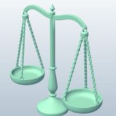 Lowpoly Balance Scale