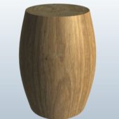 Wooden Barrel Stool