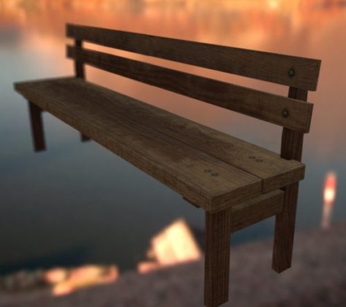 Wooden Bench Backrest