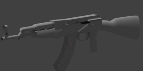 Black Ak-47 Gun