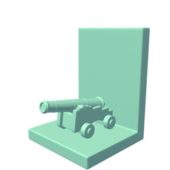 Bookend Pirate Cannon Weapon